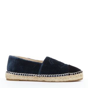 Chanel Velvet Espadrille Shoes
